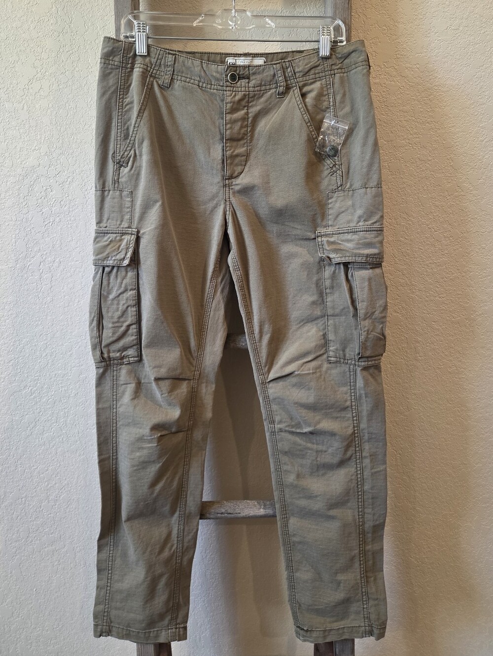 Free People Women's Olive Green Cargo Pants - Size 6